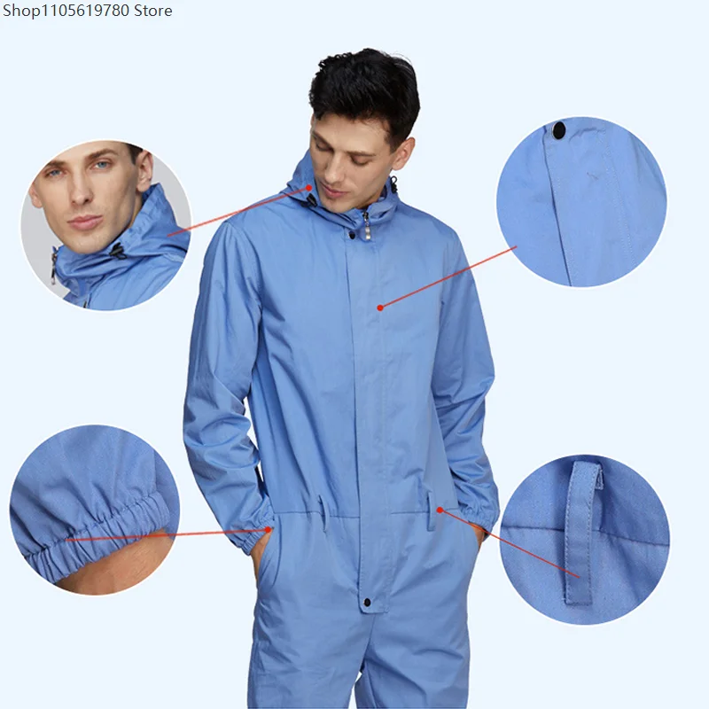 Elektromagnetischer Strahlenschutzanzug aus Metallfasern für Herren EMF-Abschirmungskombination für Computerräume Überwachungsarbeitskleidung Cosplay-Bekleidung