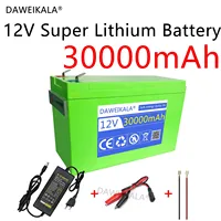 Daweikala 12V Battery 30Ah Built-In High Current 30A BMS 18650 Lithium Battery Pack For Electric Vehicle Battery 12.6V Charger