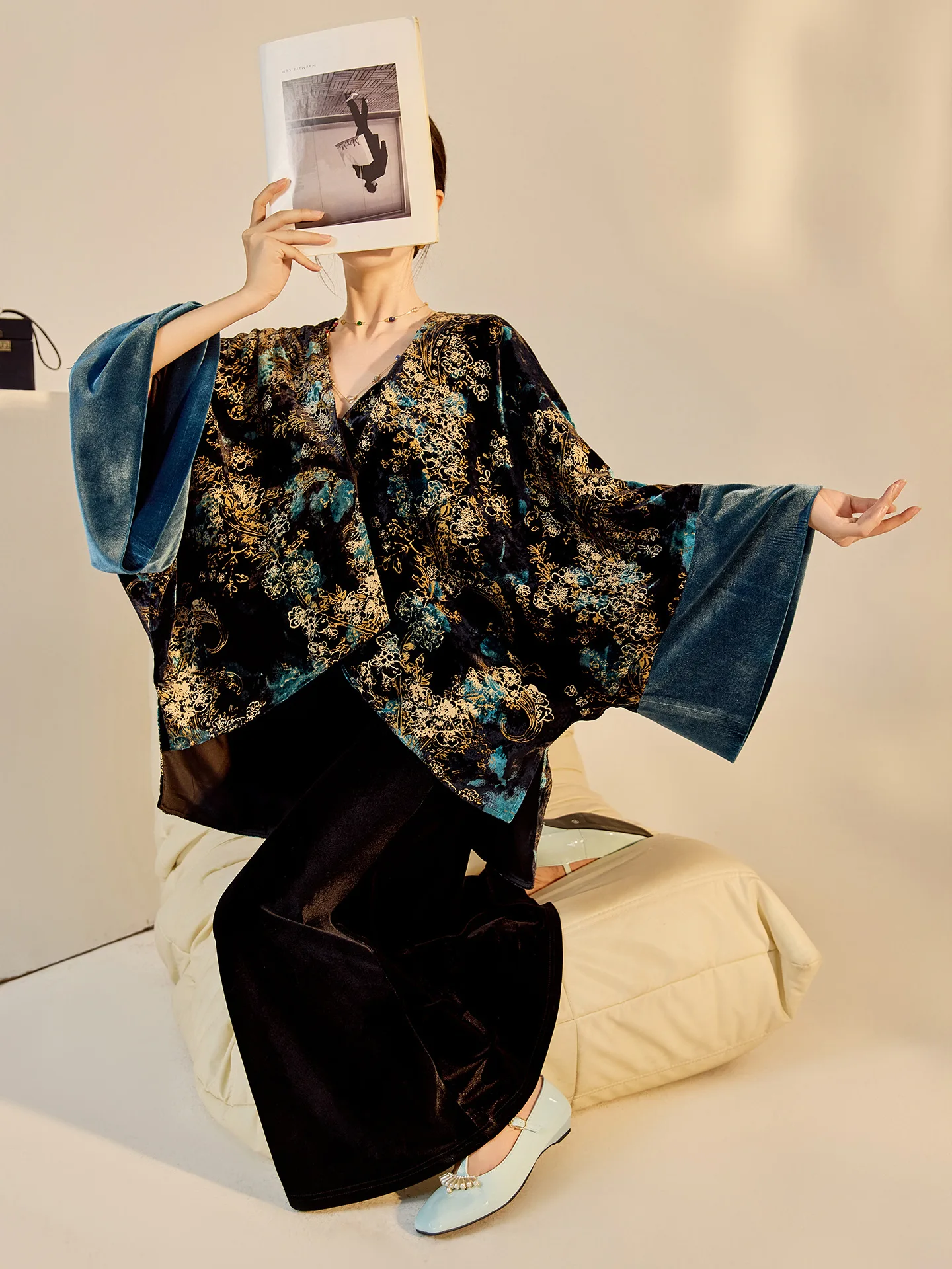 Elegant Female Kimono Cardigan New Chinese Style Hanfu Coat Skirt Traditional Chinese Costume Spring Festival New Year Clothing