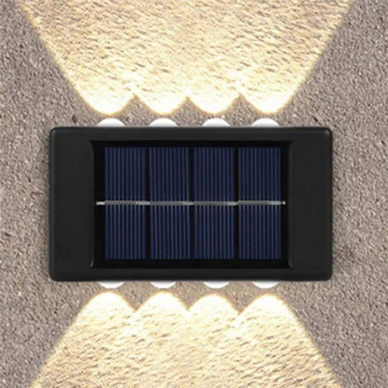 ABGE-8 LED Solar Wall Lamp Outdoor Waterproof Up & Down Luminous Lighting Garden Solar Lights Stairs Fence Sunlight Lamp