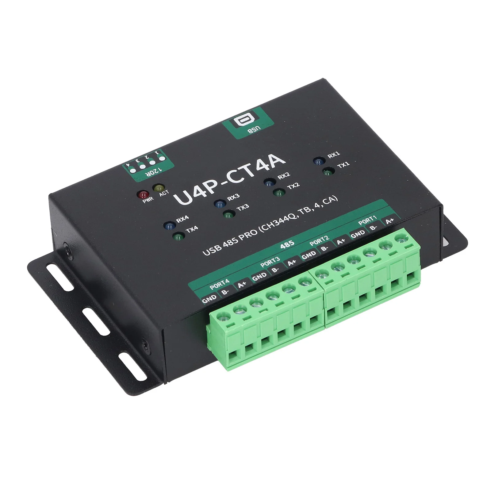 USB to 4 Way for RS485 Converter Adapter Industrial Grade Isolated USB Serial Port Module for CH344Q Chipset