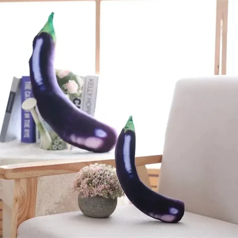 25-80 Simulated Strip Eggplant Creative plant pillow cushion plush fruit vegetables food Anti-stress soft girl Children toy gift