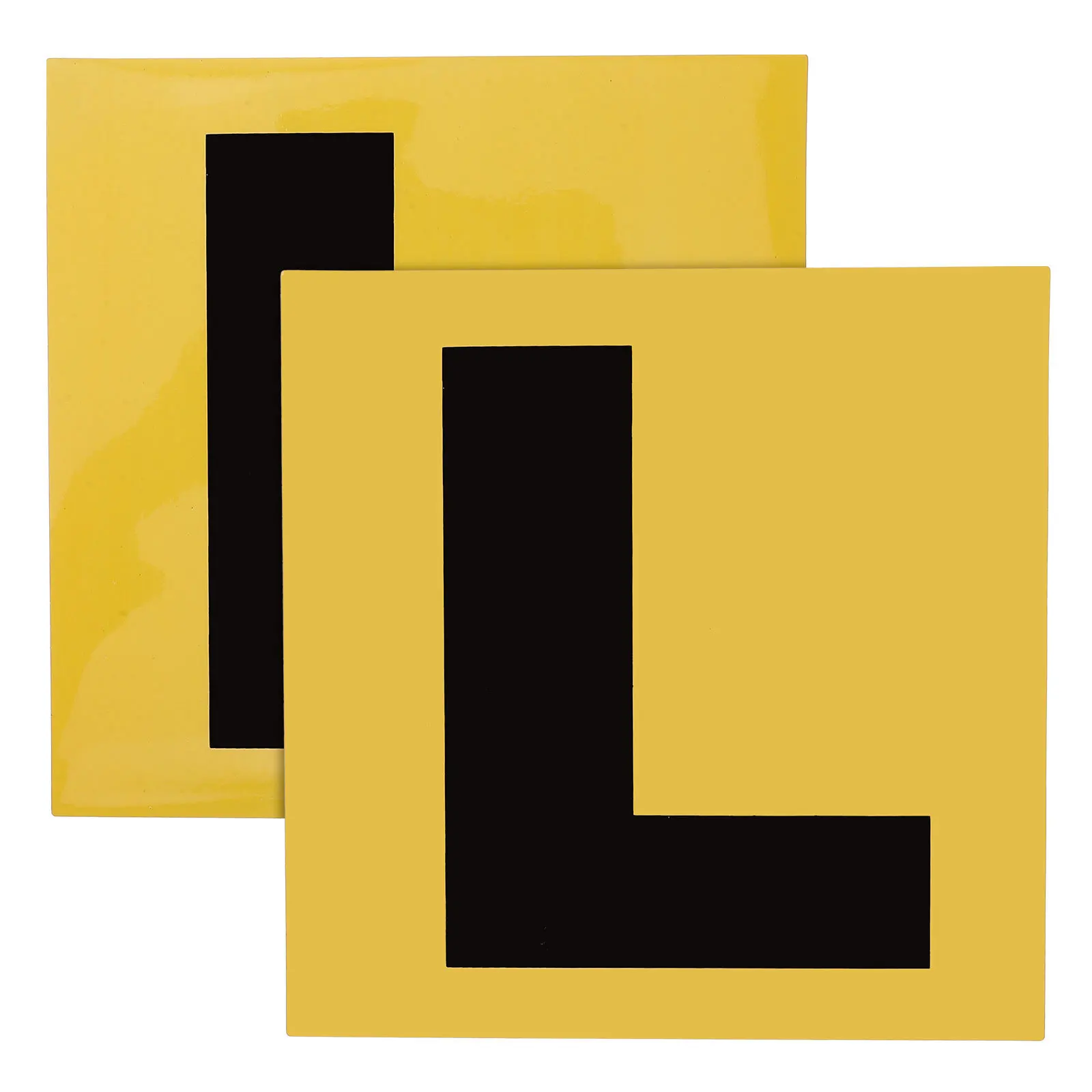 قطعتان من الملصقات المغناطيسية المتينة والقابلة للإزالة وقابلة لإعادة الاستخدام لمتعلم السيارة لألواح L الجديدة للسائق