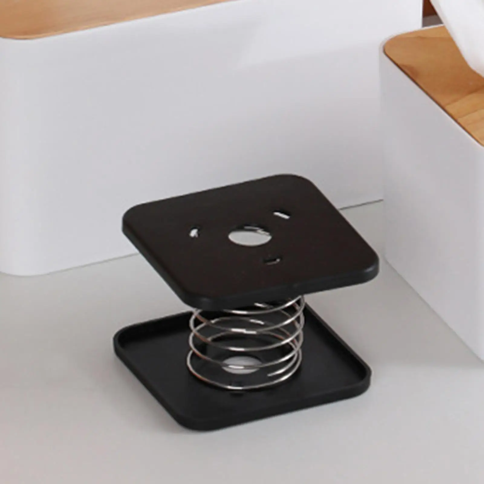 Taschentuchspender, Feder-Taschentuchbox-Halterung, kompaktes Design, Papierbox-Federrahmen für Küche, Schlafzimmer, Arbeitsbereich, Wohnzimmer