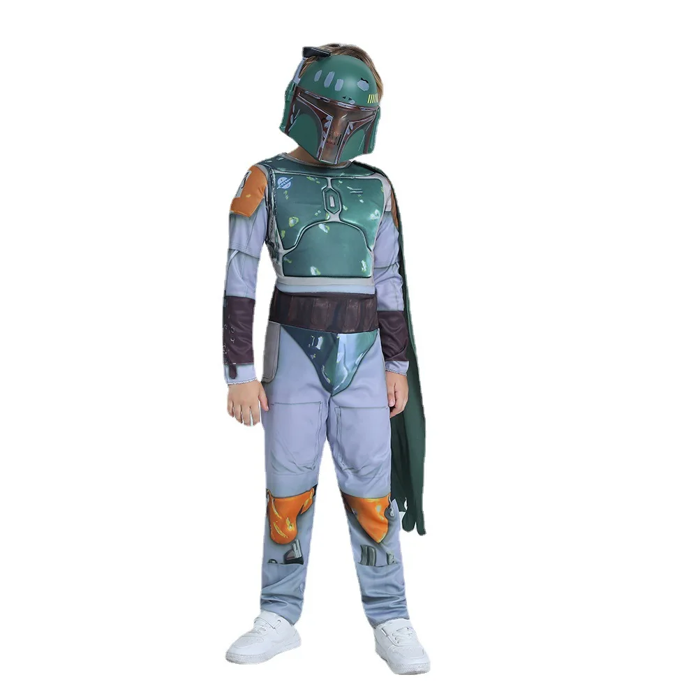 

Episode II-Attack of the Clones Boba Fett Cosplay Costume Mandalorian Battle Armor Halloween Kid