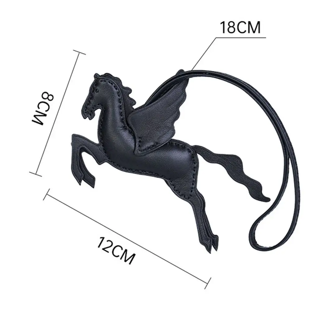 الحصان المفاتيح قلادة للسيدات المرأة حقيبة الحصان حقيبة سحر اليدوية جلد الغنم حقيبة سحر لحقيبة سيارة تزيين اكسسوارات الهدايا #6