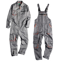 New Men's Long-Sleeved Overalls Overalls Zipper Pocket Jumpsuit Jumpsuit Fashion Labor Casual Work Clothes Plus Size S-4xl