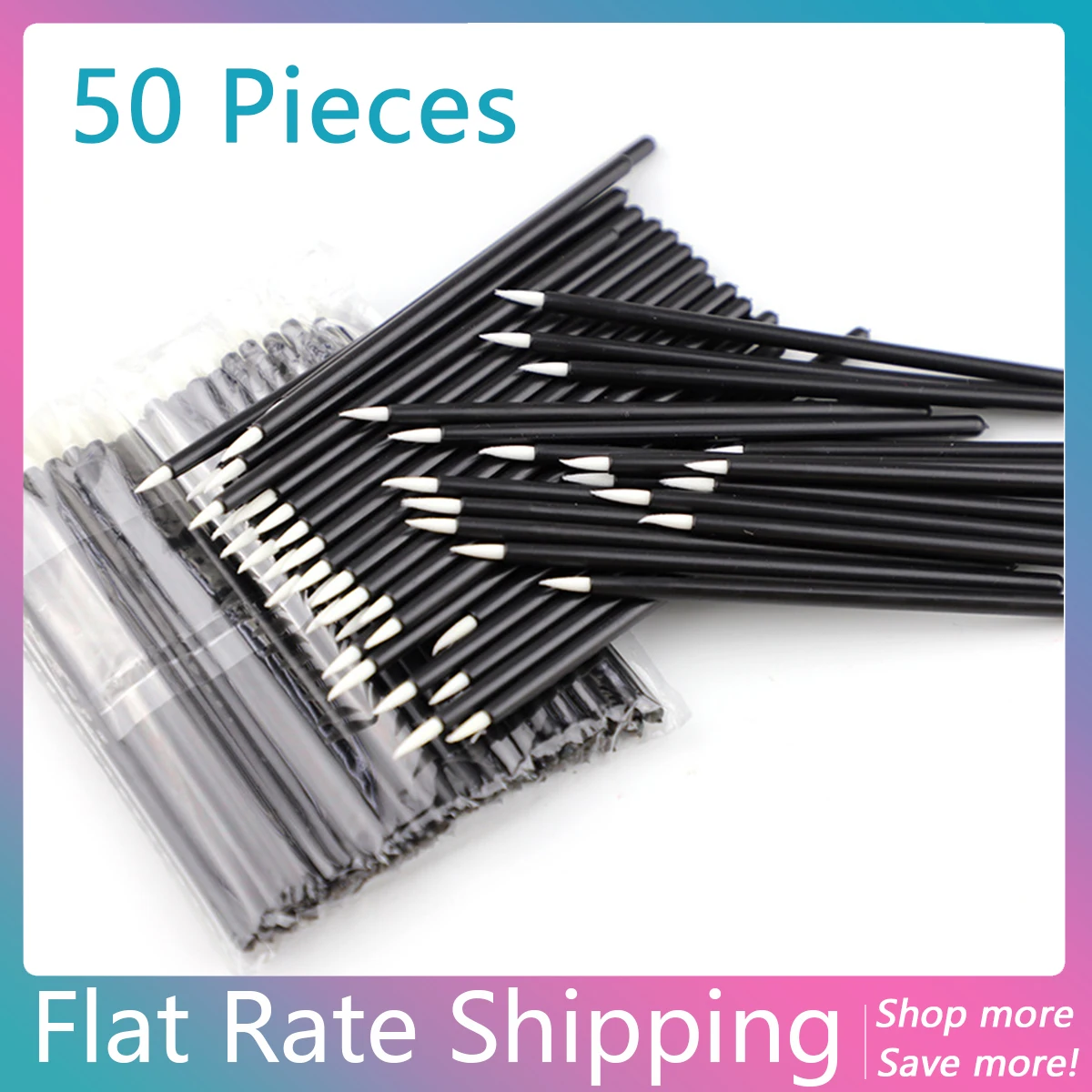 

Flat Rate Shipping 50pcs/pack Eyeliner Makeup Brushes Disposable MakeUp Lip Brush Lipstick Gloss Wands Make Up Cosmetic Tools