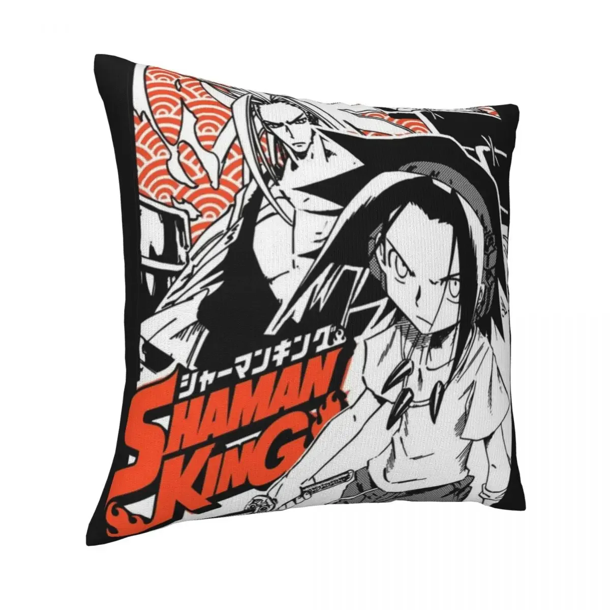 Shaman King Yoh Asakura and Amidamaru Pillow Case Otaku Amidamaru Soul Bedroom Zipper Pillowcase Spring Modern Polyester Cover