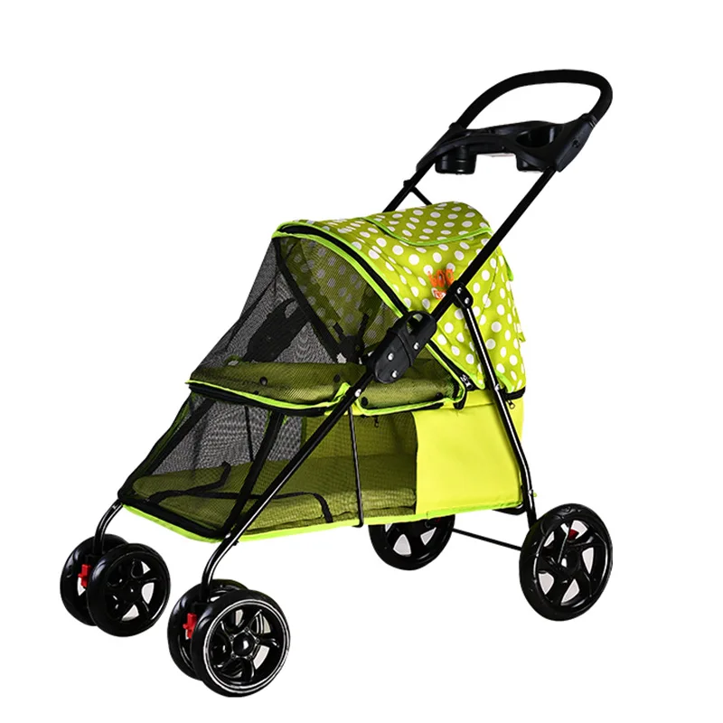 Carro grande plegable para perros y gatos, carrito Reversible de cuatro ruedas, novedad de 2022