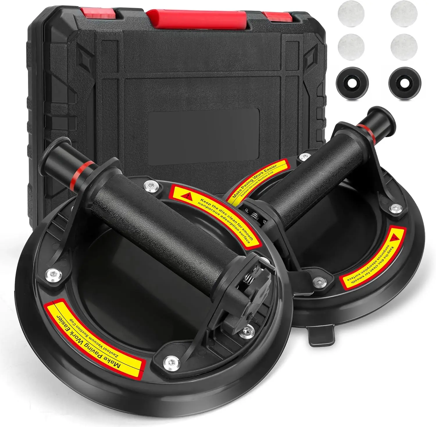 

2-Pack Heavy Duty Vacuum Suction Cups for Glass and Granite, 480lbs Load Capacity