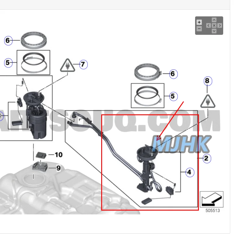 

16117212588 Fit ForX5 E70 E70N (E70 LCI) SAV X6 E71 SAC Fuel Tank Sending Unit Left 7212588