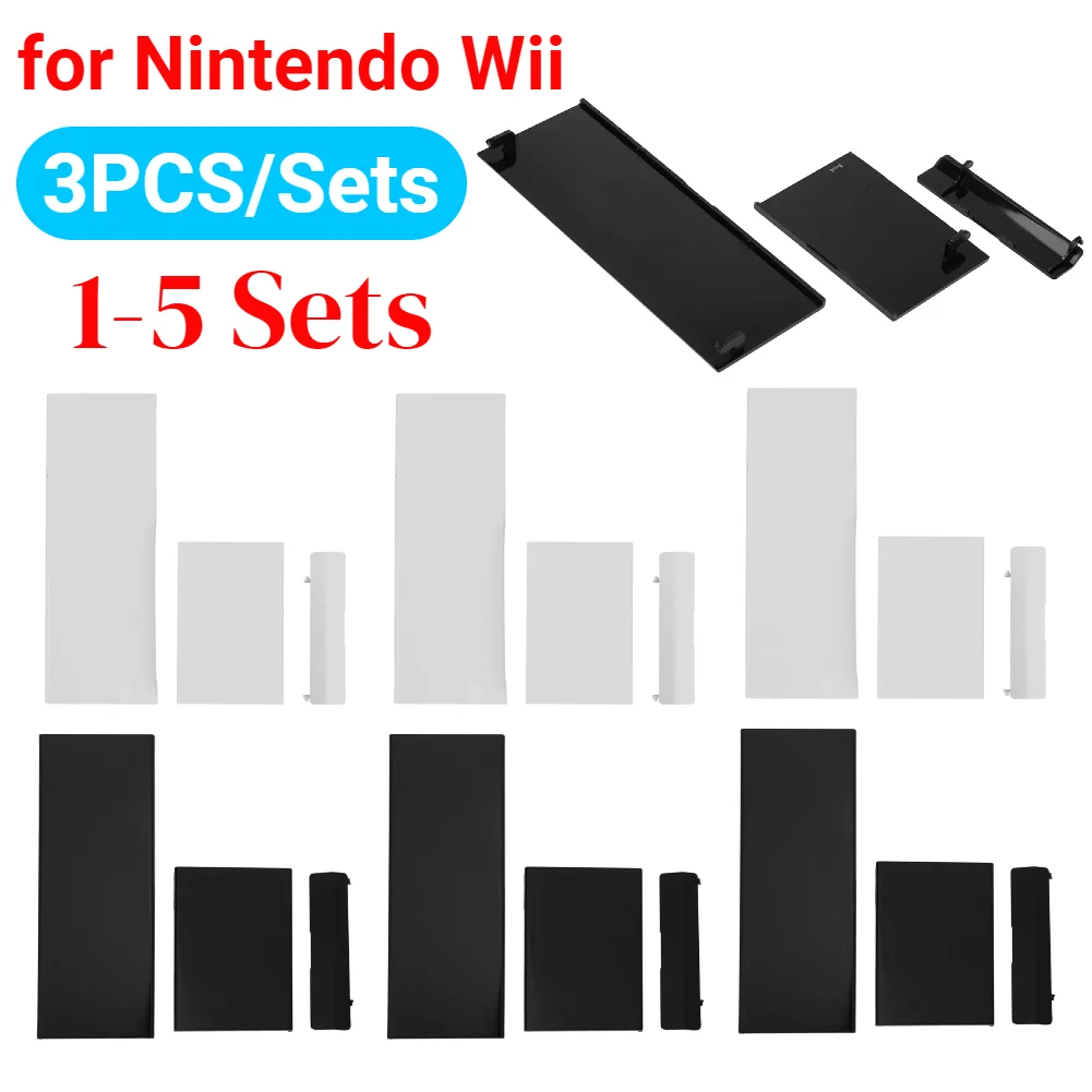 1-5set Memory Card Door Slot Cover Replacement 3 in 1 Protective Shells Lids Game Console Accessories Parts Fit for Nintendo Wii