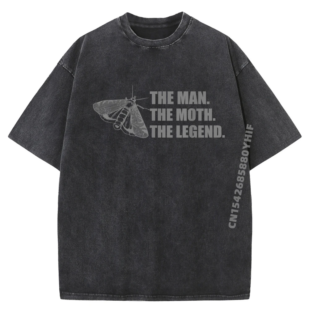 

The Mothman Man Moth The Legend Graphic Tee Mens Classic Washed Tshirts Men Clothing Printed Camiseta Aesthetic
