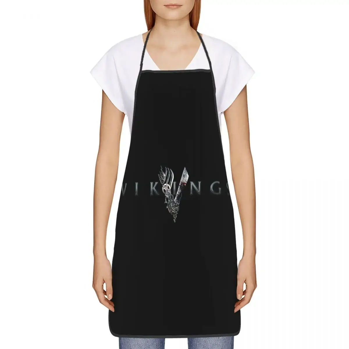 Funny Vikings History Bib Apron Women Men Unisex Kitchen Chef Norse Valhalla Warrior Tablier Cuisine for Cooking Baking Painting