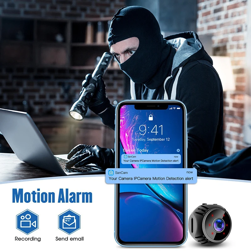 New Camera 1080P HD Wireless Remote Outdoor Sports Intelligent Monitor Infrared Night Vision Camera Mini Camcorders Cam