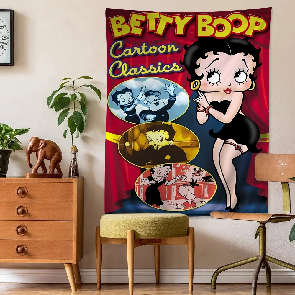 B-Betty B-Boop Cute Pillow Gifts Home Office Furnishings Bedroom Sofa Car Cushion Cover Case 45x45cm