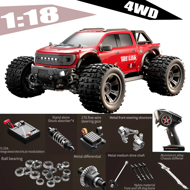 

SCY RC Car 1:18 Off-road Monster, высокоскоростной матовый двигатель, внедорожник 40 км/ч, игрушка на день рождения для взрослых мальчиков