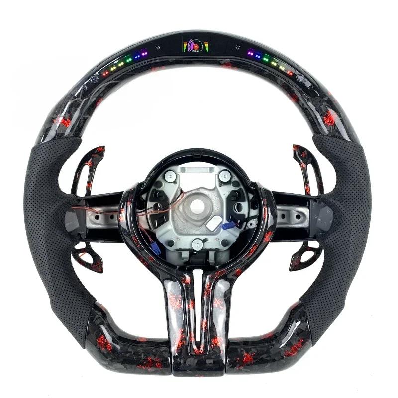 

Аксессуары для салона автомобиля, кованый руль из углеродного волокна для BM