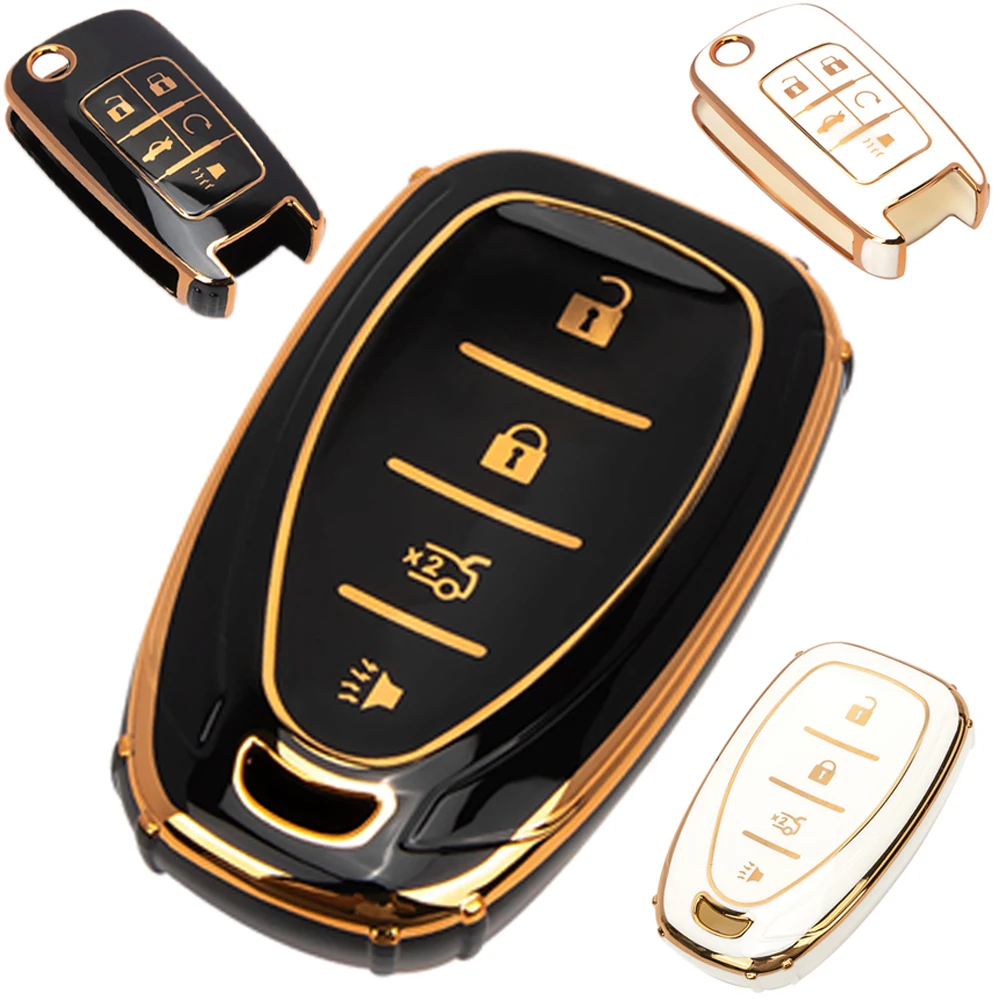 4 5 Button TPU Car Key Case Cover Fob For Chevrolet Chevy Malibu Camaro Cruze Traverse Spark Equinox Sonic Volt Protect Shell