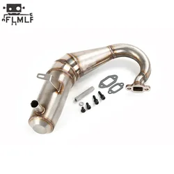 Rc Car Gas R2 Built-in Muffler Stainless Stee Exhaust Pipe Set for 1/5 Losi 5ive-t Rofun Rovan LT King Motor X2 Truck Parts