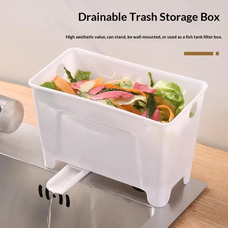 

Настольная мини-корзина для мусора: контейнер для отходов для дома и кухни, корзина для слива в раковину, с разделением на сухие и влажные отходы, фильтрация, чудо-функция