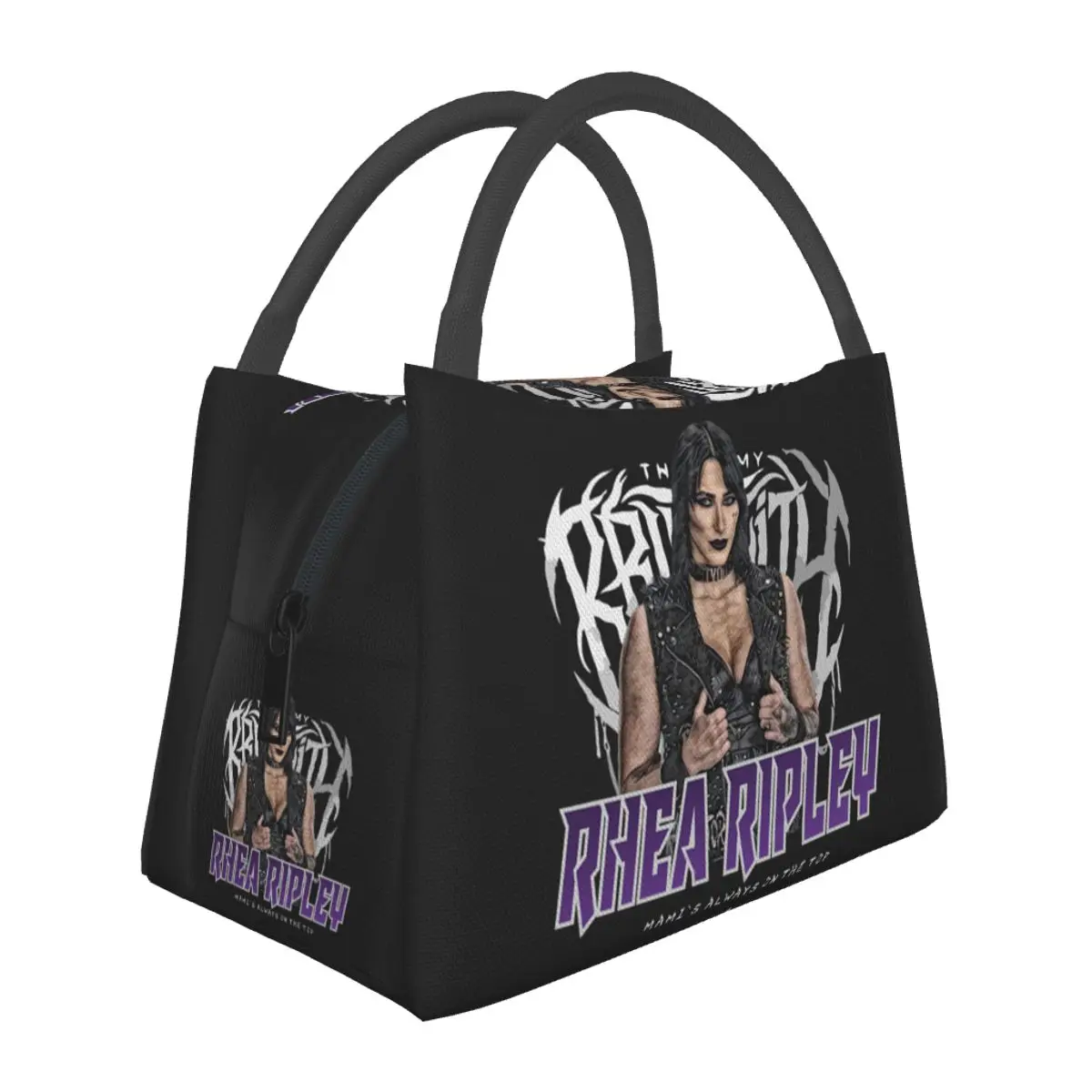 Rhea Ripley Mami's On Top Lightweight Handheld Insulated Lunch Bag Aluminum Foil Liner for Adults Students Travel Picnic