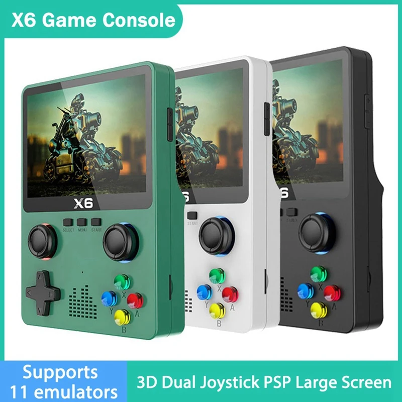 

Portable X6 Handheld Game Player 3.5Inch IPS Screen 11 Simulators GBA Video Game Console Gifts For Kids High Guality White