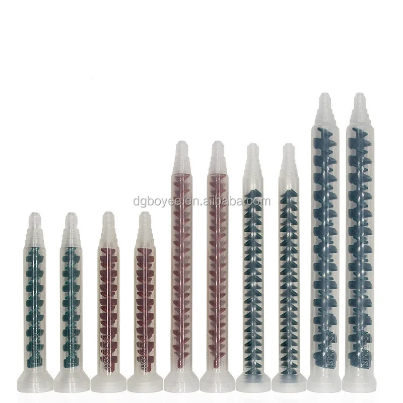 20PC Industrial Quality 12-16 Disposable Plastic Epoxy Dynamic Mixing Tube Resin Epoxy Resin Distribution Dynamic Mixing Nozzle