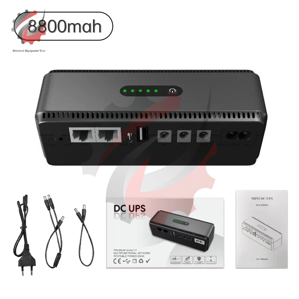 5V 9V 12V UPS Battery Backup 8800mAh Mini Portable Uninterruptible Power Supply For WiFi Router/Cat/Switch/Camera/Mobile Phone