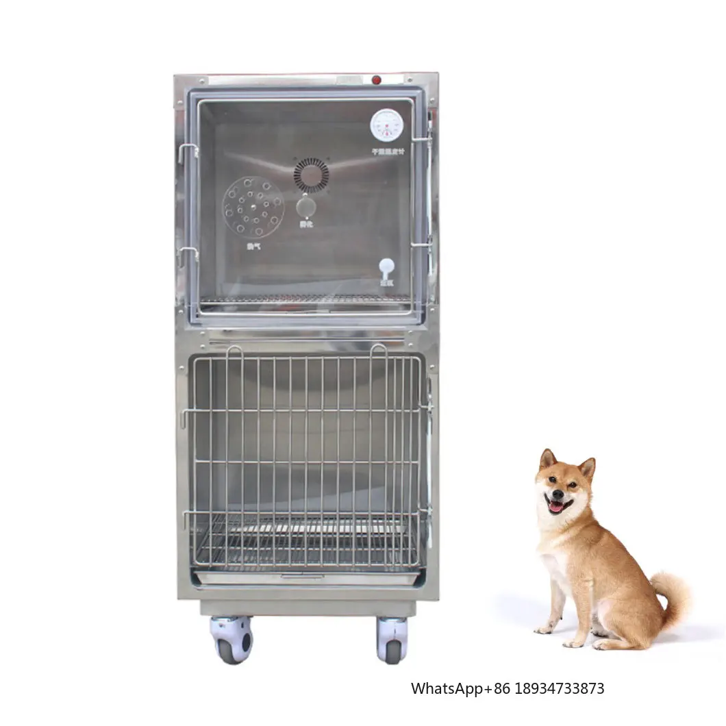 WT-46 Veterinary Hospital Clinic Stainless Steel  Chamber Animal Cages