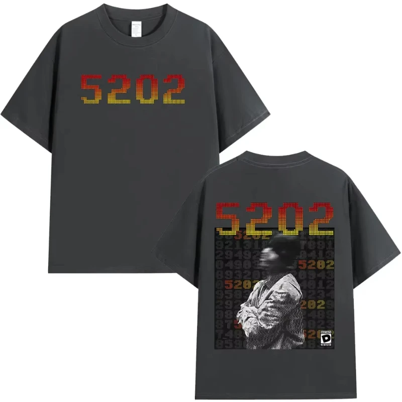 مغني الراب دوكي 5202 MIXTAPE ميرش تي شيرت الرجال النساء الملابس القطن المتضخم تي شيرت موضة الهيب هوب قصيرة الأكمام تي شيرت بلايز #3