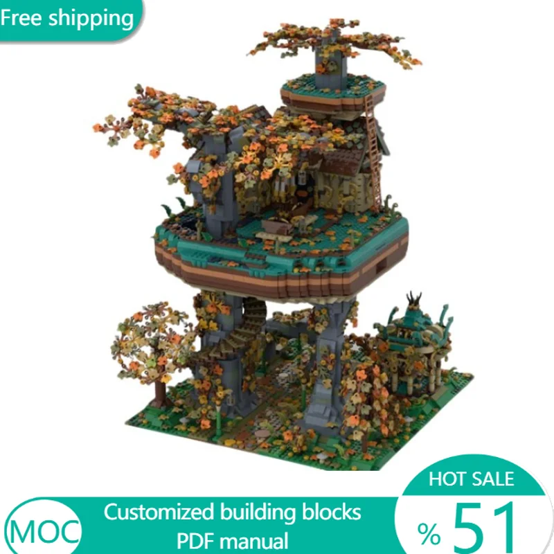 9779 pièces Star Battle House of the Sacred Tree MOC Blocs de construction modulaires personnalisables Design créatif DIY Jouet pour garçons Cadeau de Noël