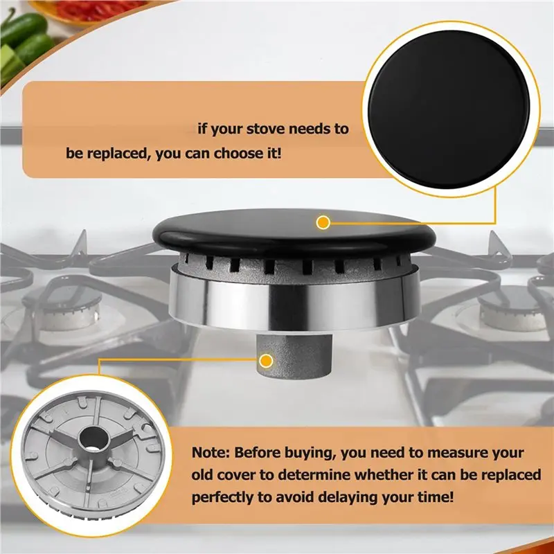 ABBZ-20 ABBZ-20 Pcs Cooker Hob Gas Burner Cap 55Mm 75Mm 100Mm For Oven Gas Hob Burner Crown Flame Cap Kitchen Accessories Concave - Aliexpress Deal