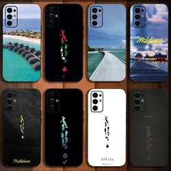 MALDIVES Map Phone Case For Samsung S24,S21,S22,S23,S30,Ultra,S20,Plus,Fe,Lite,Note,10,9,5G Black Soft Cover
