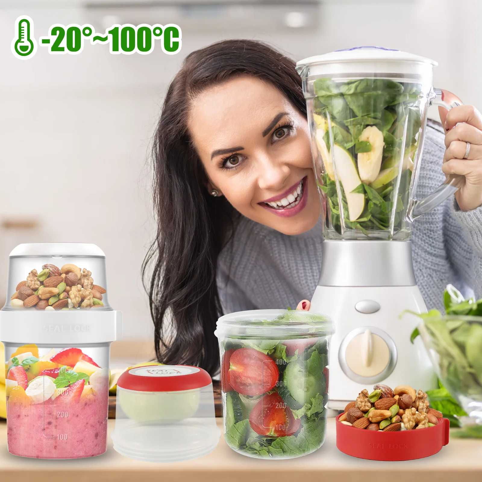 2Pcs Breakfast Cups Reusable T - огляд і ціна Meal Prep Yogurt Containers