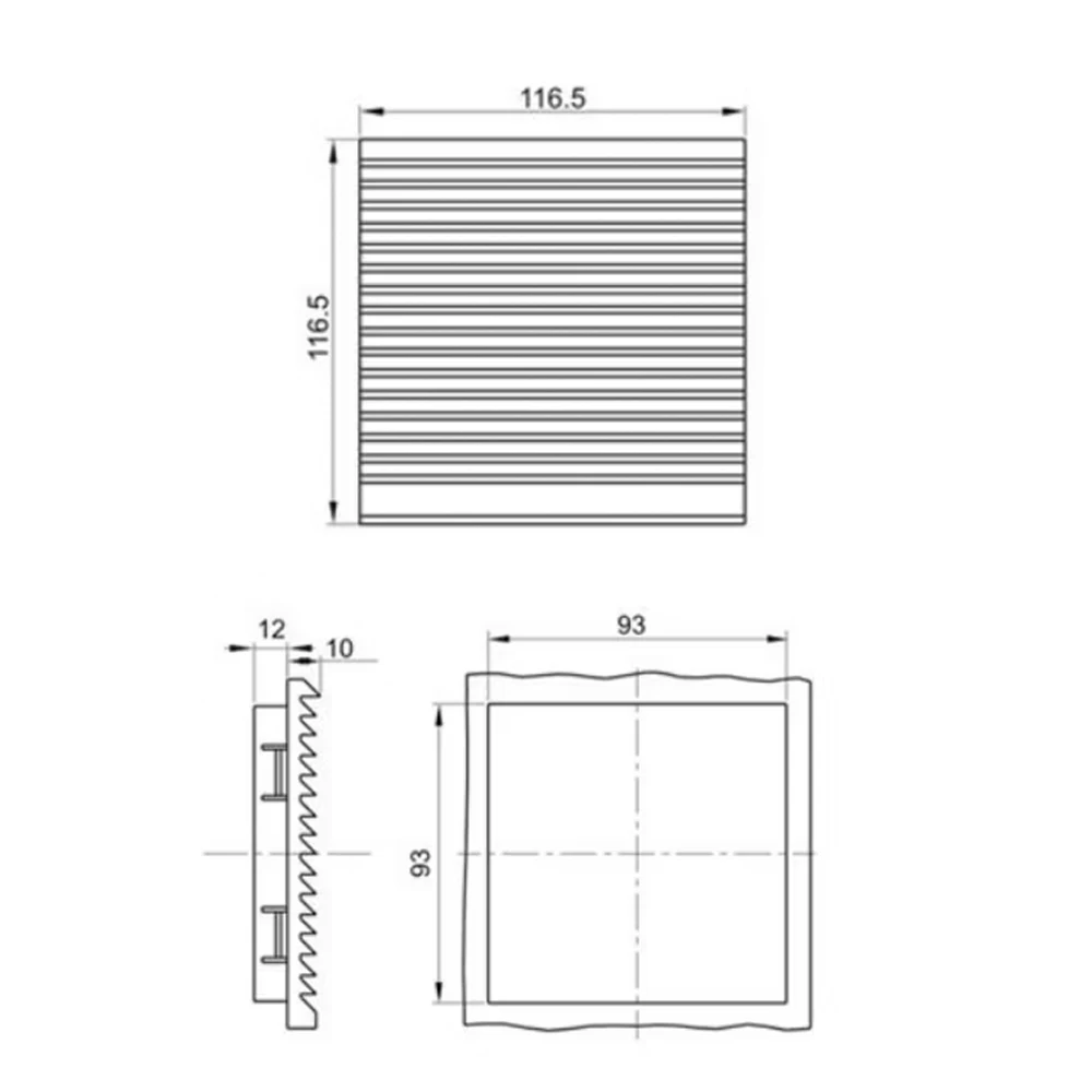 116.5*116.5mm air filter panel ,Cabinet Ventilation Fan Filter FK3321, Fan guard IP54, Enclosure Filter