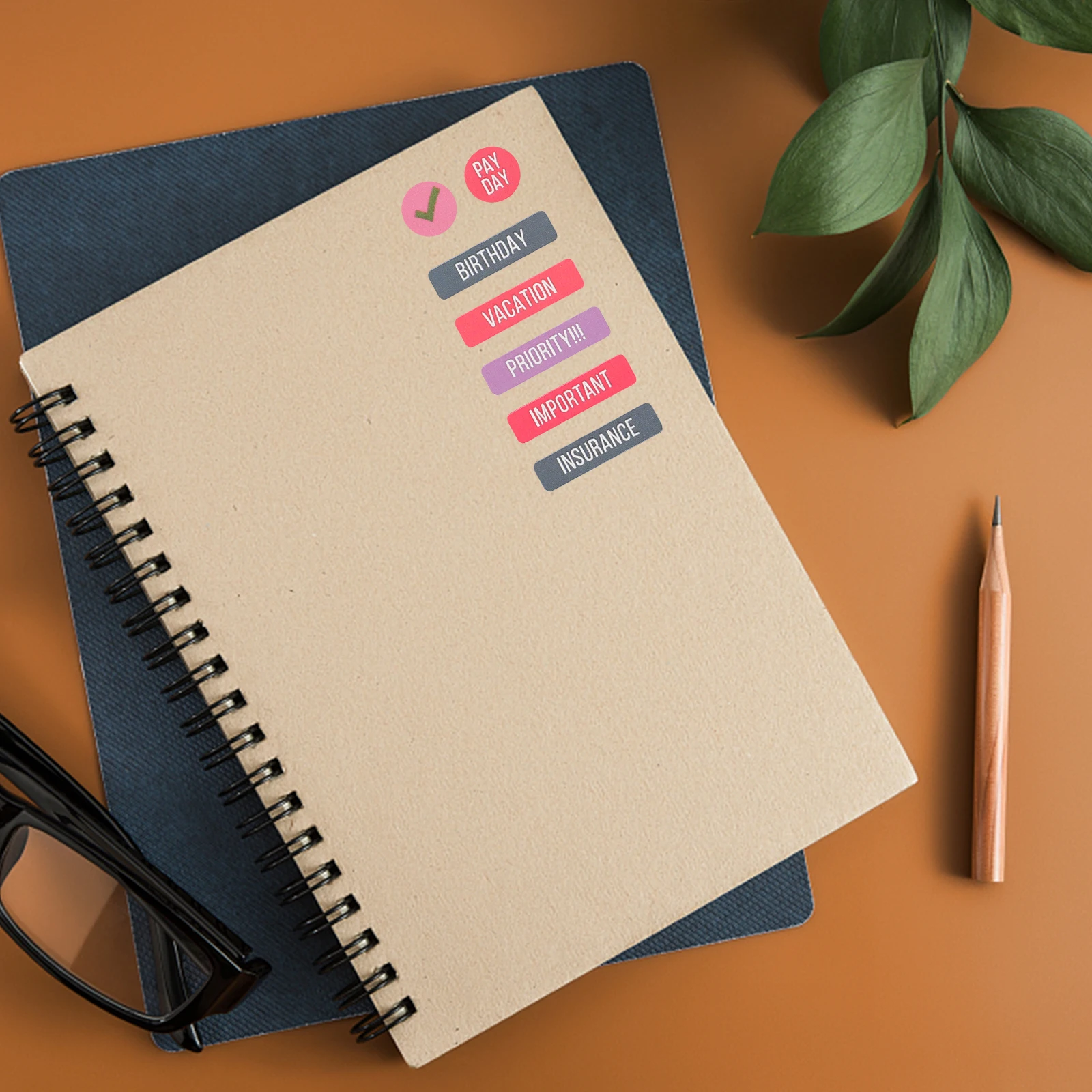 

660 Pieces Colorful Notebook Stickers for Budget Planner Scrapbook Decorative DIY Markers 10 Sheets Aesthetic Decals