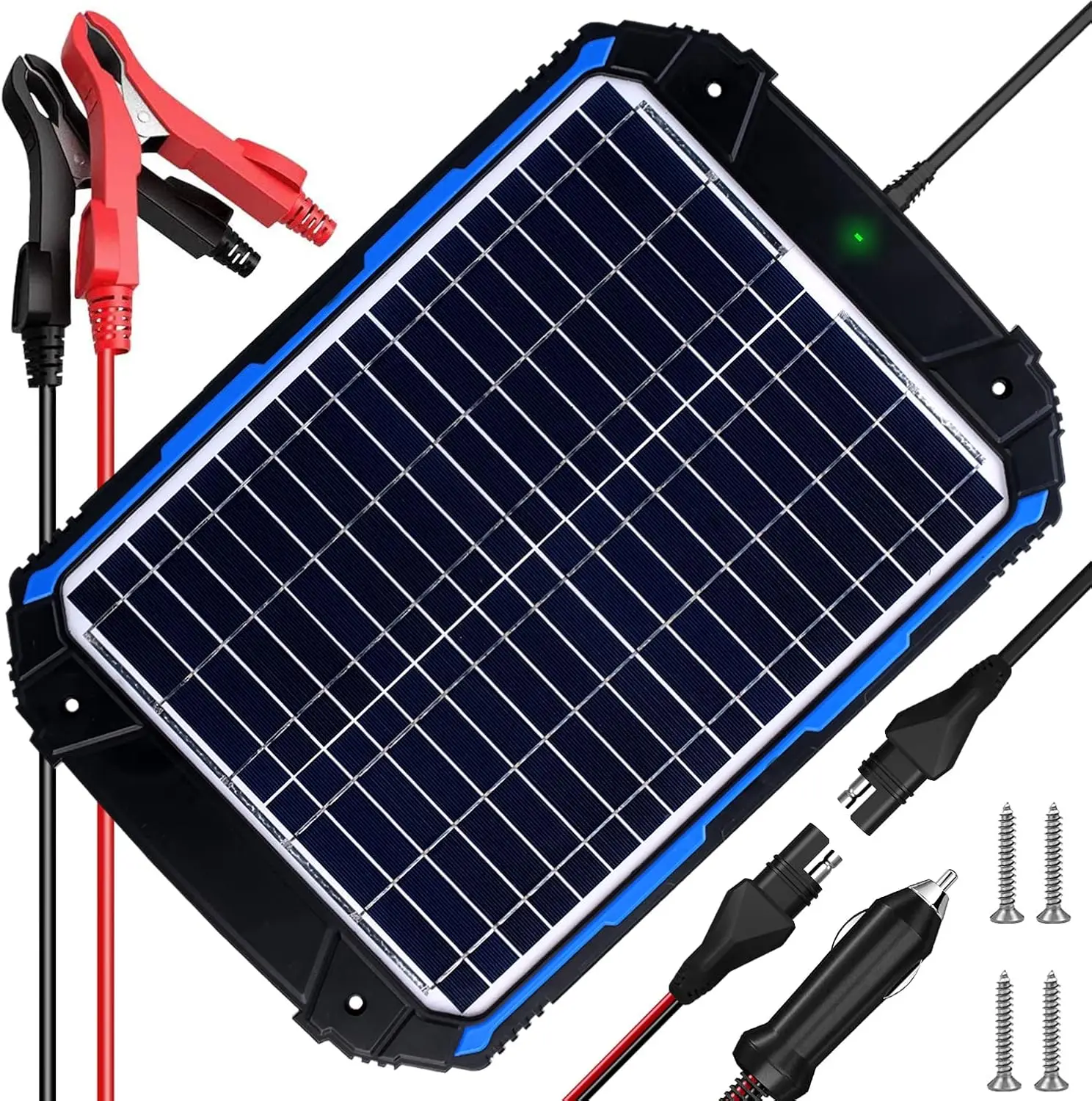 Built-in Intelligent MPPTChargeController, Waterproof12Volt Solar Panel Charging Kits for Car Auto Marine RV Trailer Boat Camper