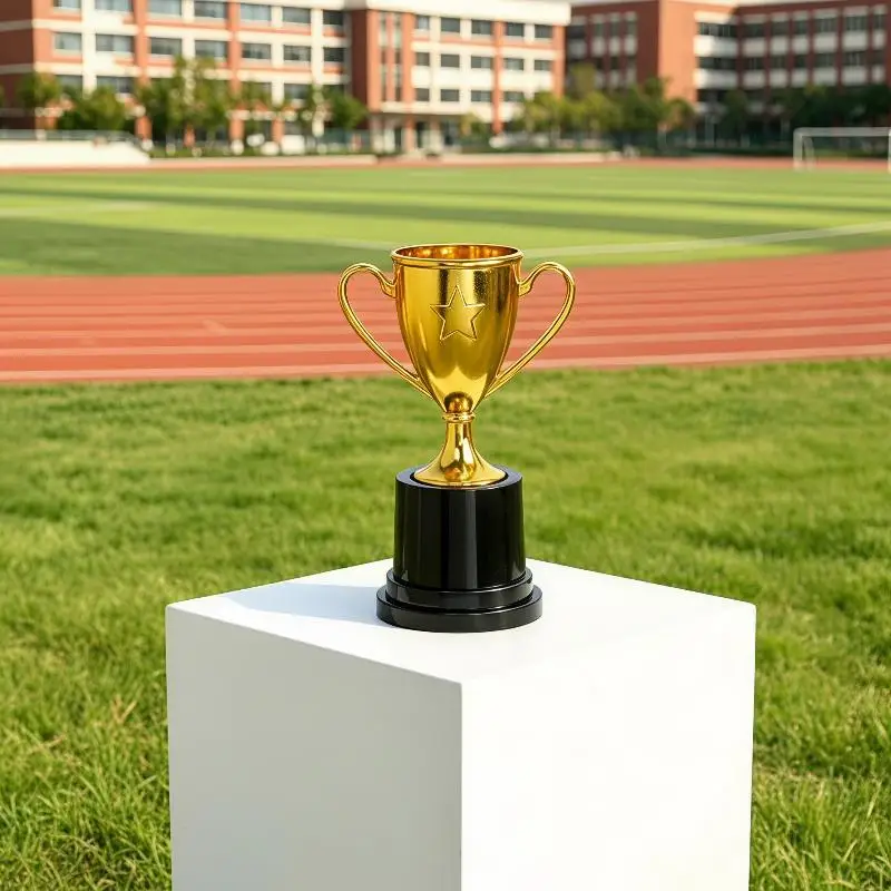 2Pcs Non-toxic Mini Plastic Trophy Award Trophies Set for Fun Party Game Prizes Kids Favor Gifts