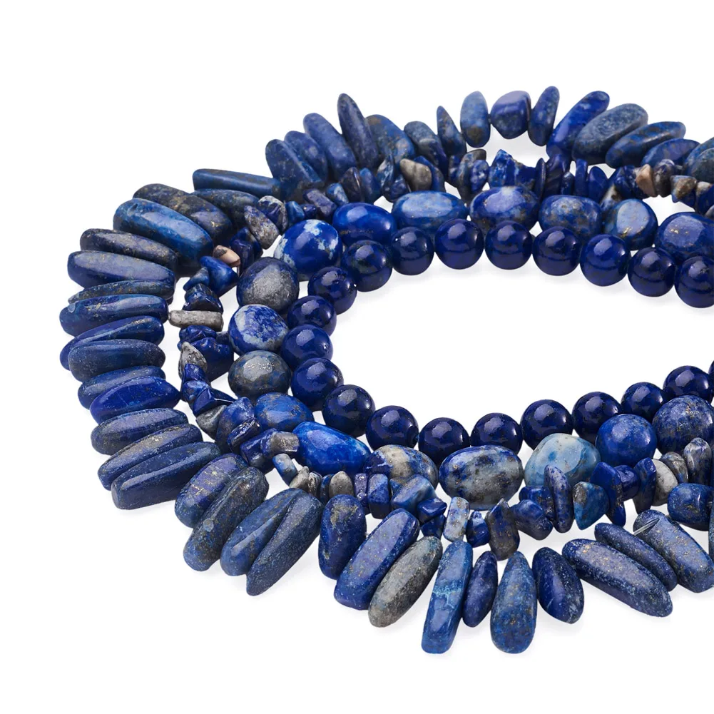 

4 Strands Natural Lapis Lazuli Beads Mixed Shapes Loose Spacer Beads For Jewelry Making Handmade Bracelet Necklace Supplies