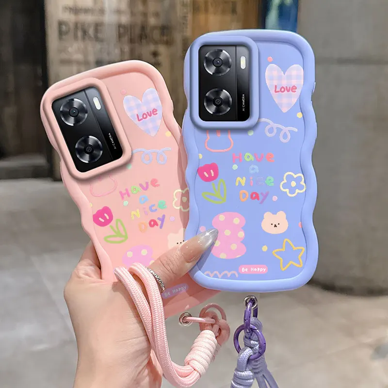 Adatto per OnePlus Nord N20 SE Ha un bel giorno Custodia progettata per l'intrattenimento con flessibile e anti-impronte digitali e cordino