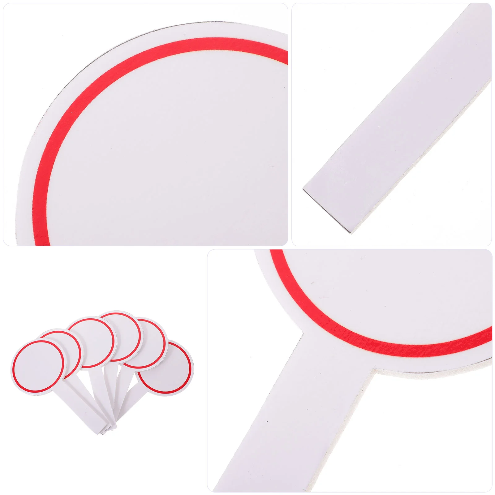 6 Pcs Score Board Handheld White Dry Erase Erasable Paddles Whiteboards Mini Small Scoreboard for Games Blank Judges Foam