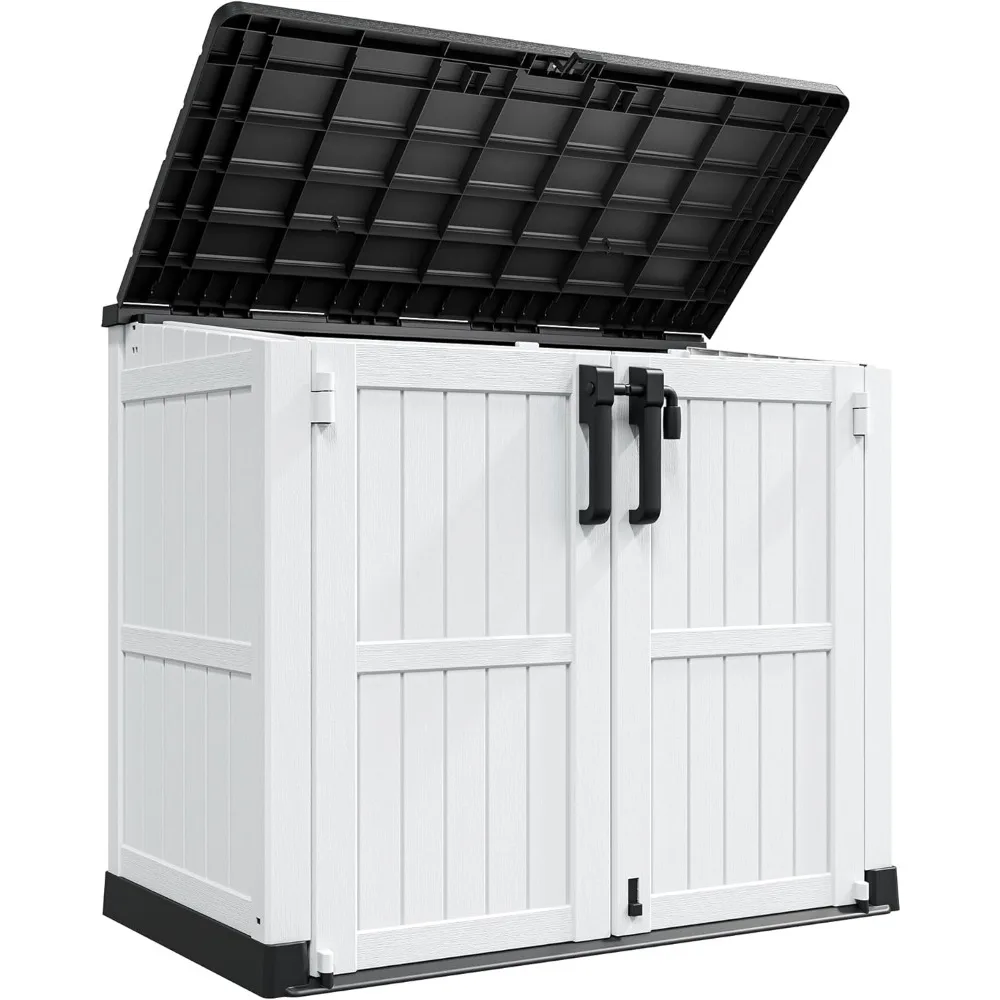 

Outdoor Storage Cabinet 36 Cu Ft with Lockable Doors, Portable Horizontal Resin Storage Shed -Easy to Assemble, Waterproof Outdo