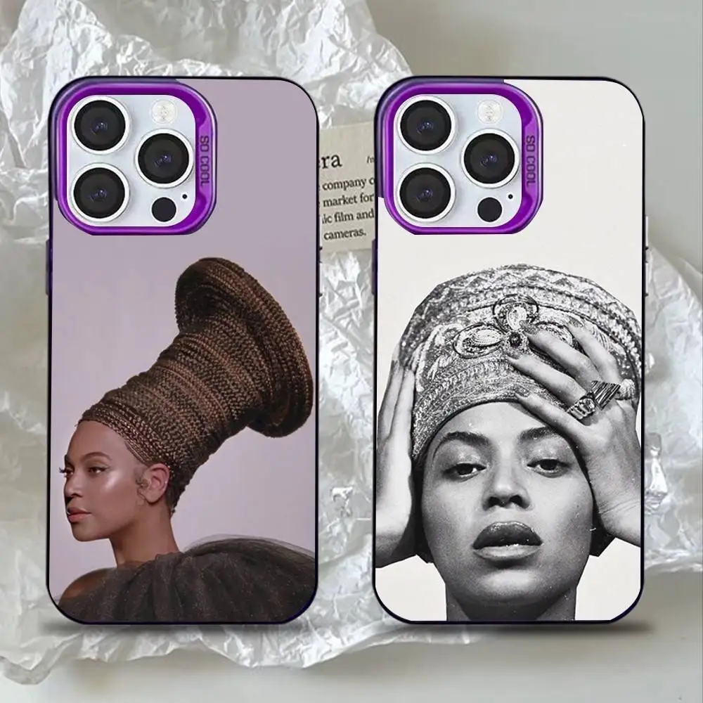 

Beyonce Giselle Knowles Phone Case For iPhone 16,15,14,13,12,11,Mini,Pro,SE,MAX Purple Matte Silicone Cover