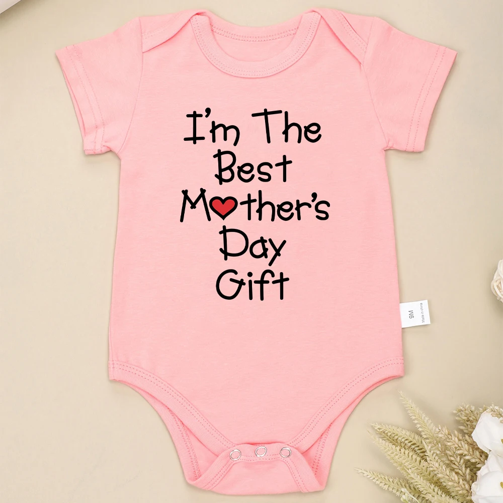 I'm The Best Mother's Day Gift Baby Onesies Beautiful Fine Cotton Newborn Boy and Girl Clothes Pajamas Soft Skin-friendly