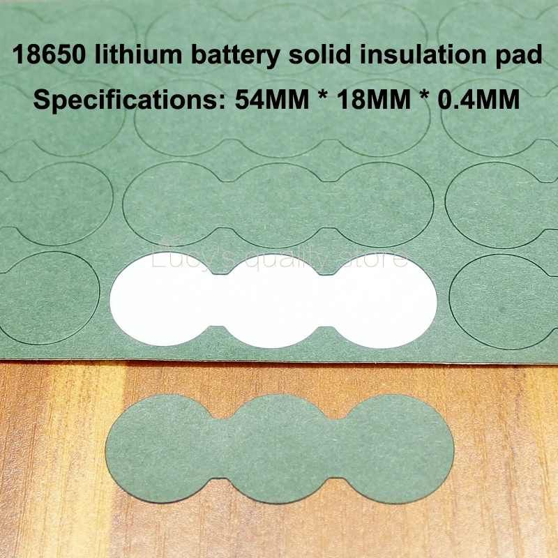 100pcs/lot 18650 Lithium Battery Solid Insulation Pad 3S Barley Paper Mesh Pad Green Battery Battery Accessories