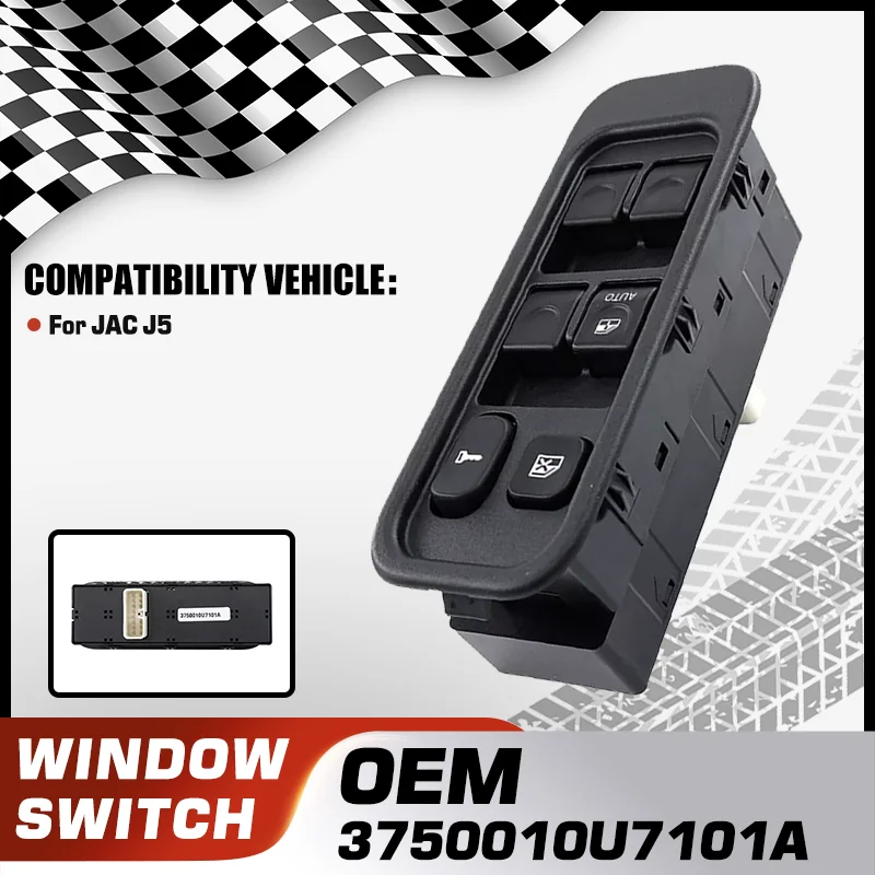 

Car For JAC J5 Front Left Driver Side Master Window Controller Lifter Switch Button 3750010U7101A 14 Pins Automobile Accessories