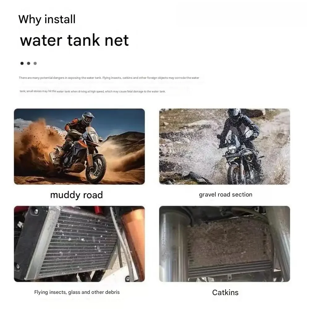 【Premium quality】For SYM ADXTG 400 motorcycle modified water tank net protective cover radiator protection net accessories