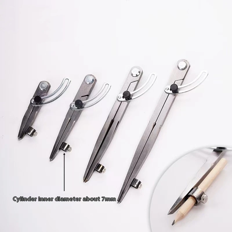 

Steel Wing Divider Pencil Marking Compass-Circle Maker Adjustable Scriber Craftsman Architect Student Carpenter